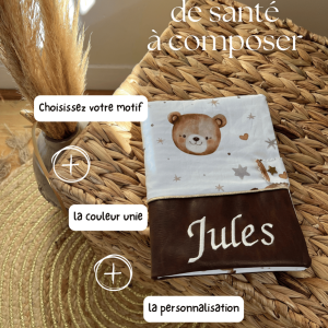 Protège carnet de santé bébé personnalisé